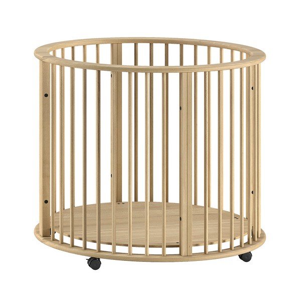 Dabīga toņa dižskābarža masīvkoka bērnu sētiņa 90x90 cm Dino – Vipack