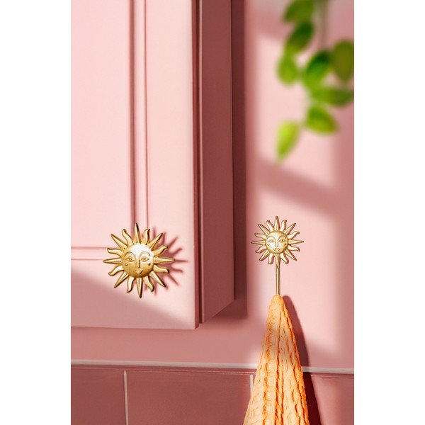 Zelta krāsas metāla sienas āķis Sun – Sass & Belle-image-1
