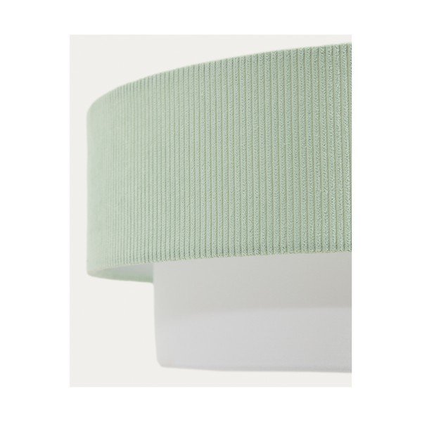 Balta/tirkīzzila bērnu lampa ar auduma abažūru Bianella – Kave Home-image-3