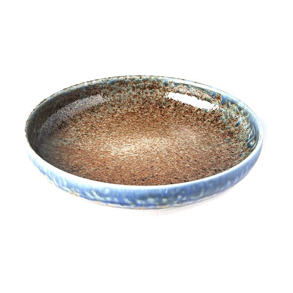 Bēši zils keramikas šķīvis ar paaugstinātu malu MIJ Earth & Sky, ø 22 cm