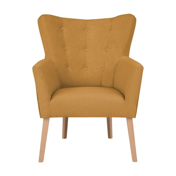 Dzeltens krēsls ar atzveltnēm Micadoni Home Lamarta