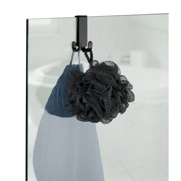 Melns divpusējs dušas durvju āķis Wenko Vieste-image-1