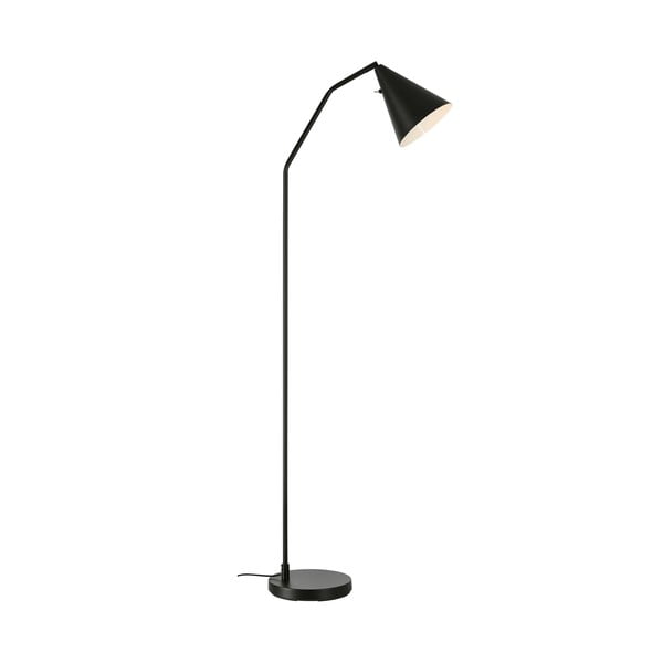 Melna LED stāvlampa ar regulējamu spilgtumu un metāla abažūru (augstums 144 cm) Funil – Markslöjd