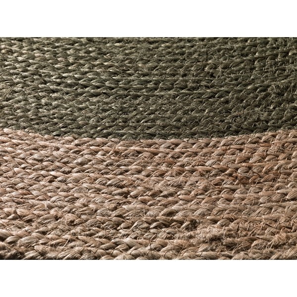 Zaļš/dabīga toņa apaļš paklājs ø 90 cm Mahon – Universal-image-2