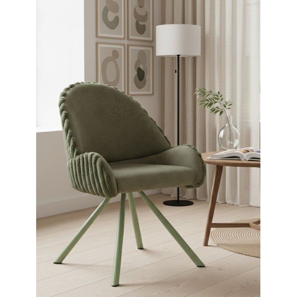 Zaļi polsterēti ēdamistabas krēsli ar roku balstiem (2 gab.) Stockholm – Mauro Ferretti-image-1