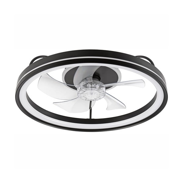 Melna LED griestu lampa ar ventilatoru Fargo – LAMKUR