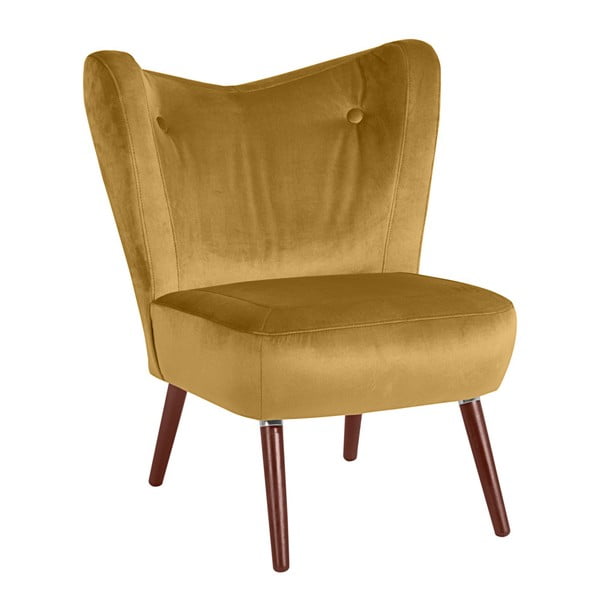 Dzeltens krēsls Max Winzer Sari Velvet