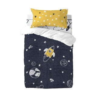 Vienguļamā bērnu kokvilnas gultasveļa Mr. Fox Starspace, 115 x 145 cm