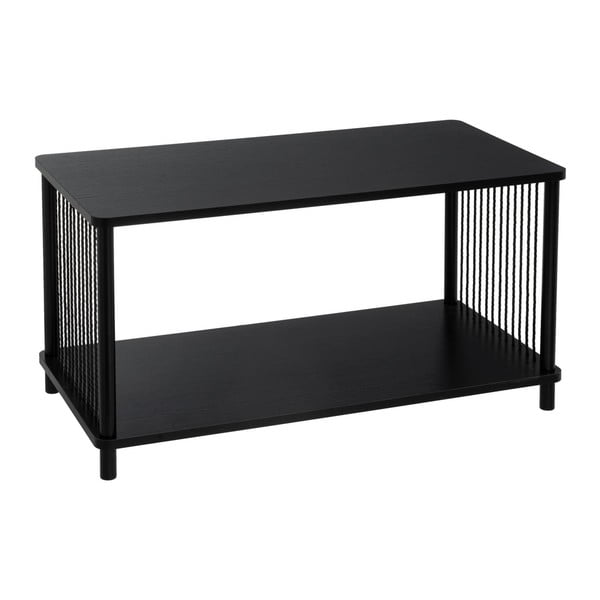 Melns žurnālgaldiņš 40x80 cm Manila – Casa Selección