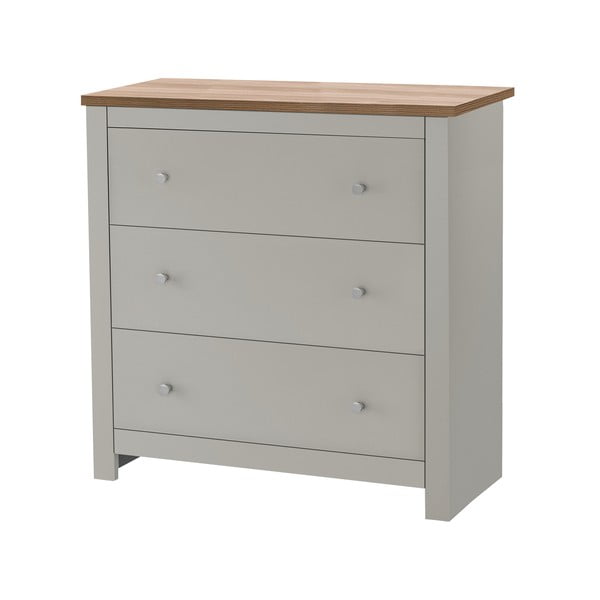 Pelēka augsta kumode 81x35 cm Emerald – Støraa-image-2