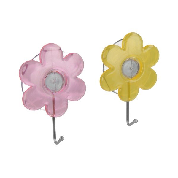 2 āķu komplekts ar piesūcekni Metaltex Fiore