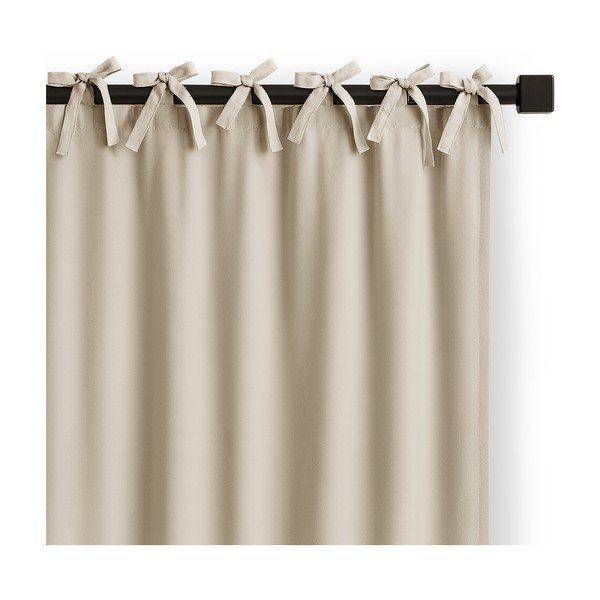 Krēmkrāsas daļēji gaismu necaurlaidīgs aizkars 140x250 cm Carli Tie – Restilo