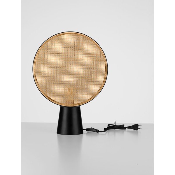 Matēti melna/dabīga toņa metāla galda lampa (augstums 48,5 cm) Tierra – Nova Luce-image-3