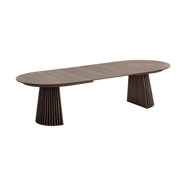 Izvelkams ēdamgalds ar papildu galda virsmu ar ozolkoka imitāciju 120x200 cm Osaka – House Nordic-image-2