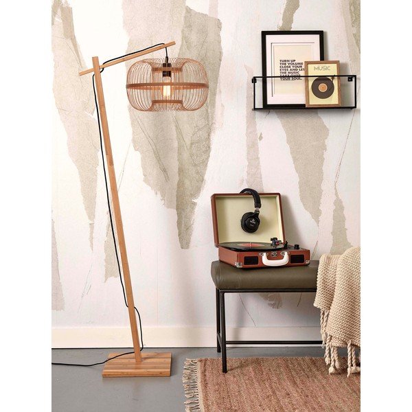 Dabīga toņa stāvlampa ar bambusa abažūru (augstums 150 cm) Hokkaido – Good&Mojo-image-1