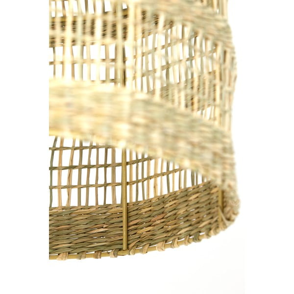 Dabīga toņa piekaramā lampa ar jūraszāles abažūru ø 38 cm Sagar – Light & Living-image-1