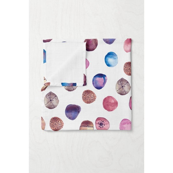 Balta muslīna bērnu sega 75x100 cm Shells – Mijolnir-image-1