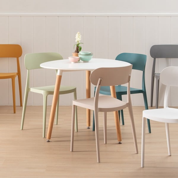 Pelēki plastmasas pusdienu krēsli (2 gab.) – Ixia-image-2