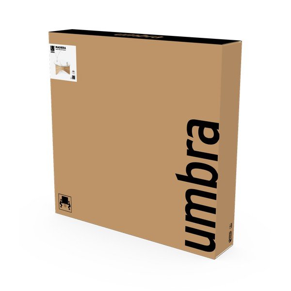 Dabīga toņa apaļš žurnālgaldiņš ar stikla galda virsmu ø 84 cm Madera – Umbra-image-3