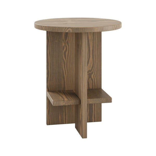 Brūns apaļš žurnālgaldiņš Rondure – Karup Design-image-1