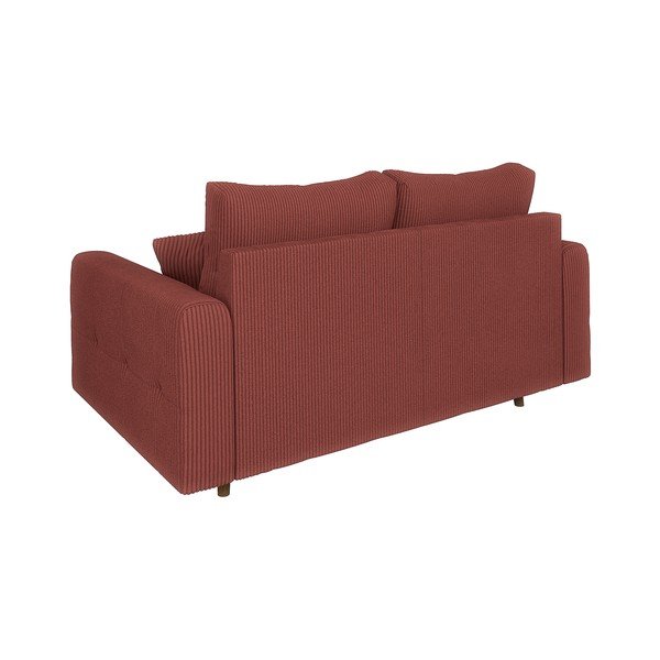Ķieģeļu sarkans velveta dīvāns 150 cm Ariella – Ropez-image-2