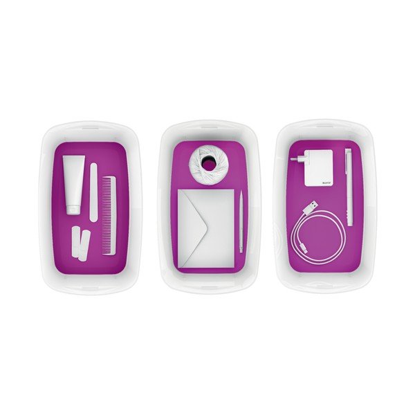 Balta un violeta uzglabāšanas kaste ar vāku Leitz Office, tilpums 5 l-image-2