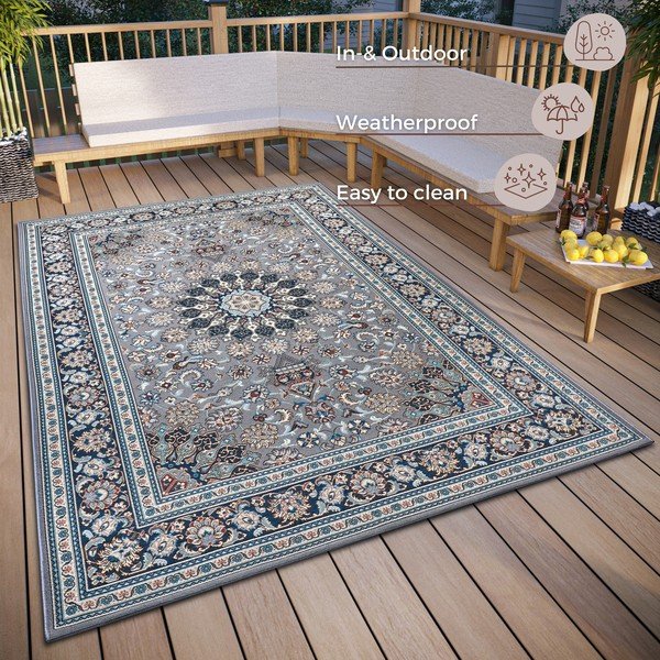 Zils āra paklājs 200x285 cm Kadi – Hanse Home-image-4