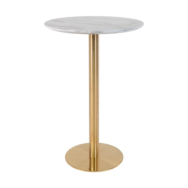 Apaļš bāra galds ar marmora imitācijas galda virsmu ø 70 cm Bolzano – House Nordic