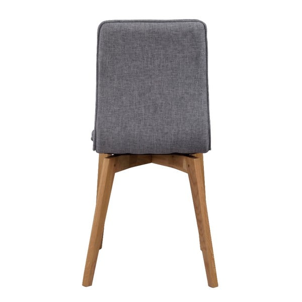 Pelēks ēdamistabas krēsls ar brūnām kājām Rowico Grace-image-1