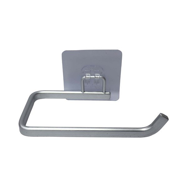 Spīdīgas sudraba krāsas metāla tualetes papīra turētājs ar uzstādīšanu bez urbšanas Filaire Aluminium – douceur d'intérieur