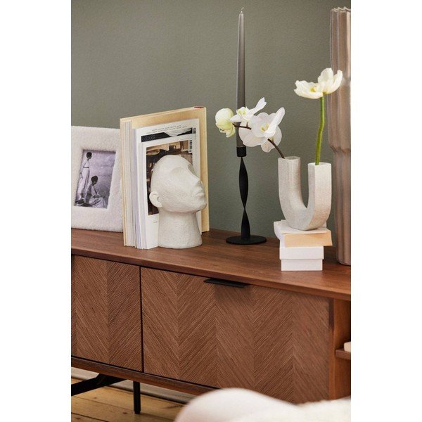 Tumša dabīga toņa TV galdiņš ar riekstkoka imitāciju 180x51x40 cm Duvberg – Jotex-image-2