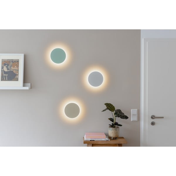 Gaiši dzeltens LED sienas apgaismojums ar taimeri/USB tālvadības pulti ø 19 cm Dot – Remember-image-2