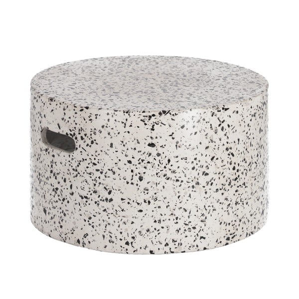 Balts betona žurnālgaldiņš Kave Home Jenell, ⌀ 52 cm