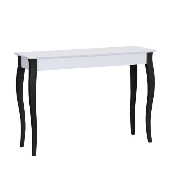 Balts konsoles galds ar melnām kājām Ragaba Lilo, platums 105 cm