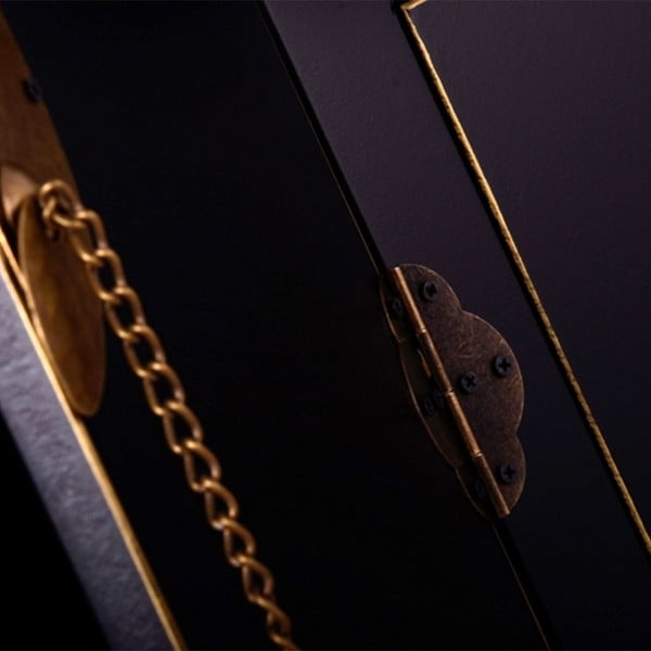 Melna zema kumode 130x50,5 cm Oriente – Ixia-image-2