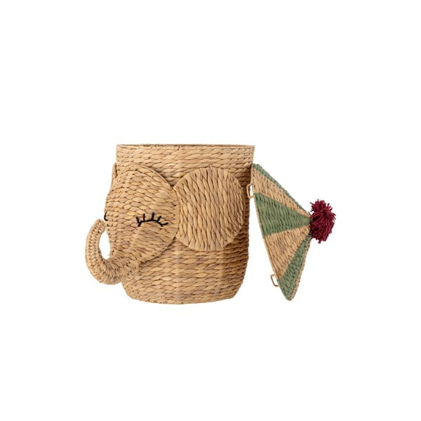 Dabīga toņa bērnu rotaļlietu grozs no ūdens hiacintes ø 35x50 cm Bobo – Bloomingville Mini-image-2