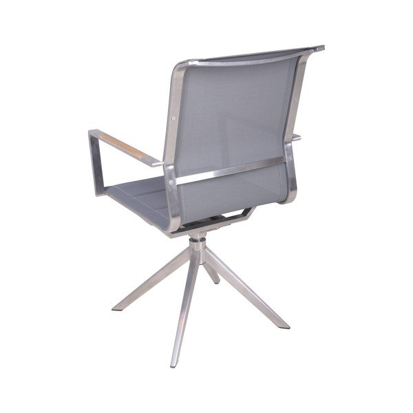 Pelēks metāla dārza krēsls Salida – Garden Pleasure-image-2