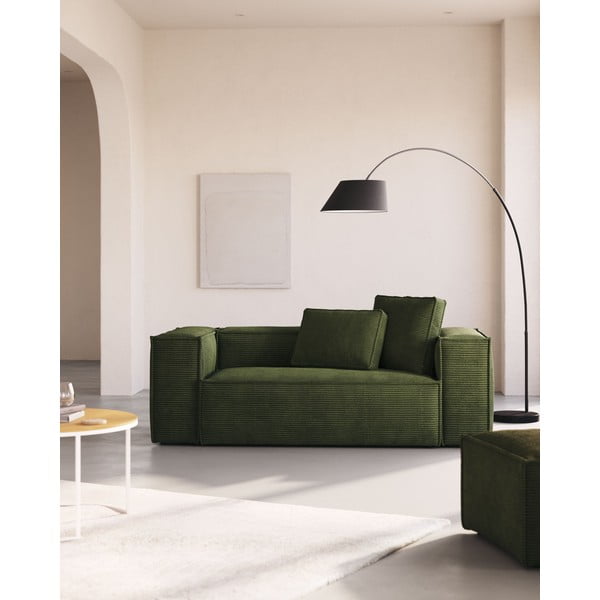 Melna stāvlampa ar auduma abažūru (augstums 189 cm) May – Kave Home-image-1