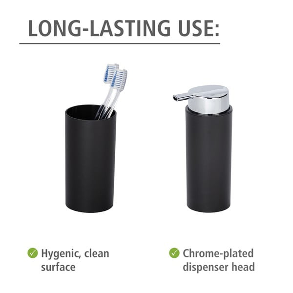 Melns plastmasas vannas istabas piederumu komplekts Calvo – Wenko-image-4