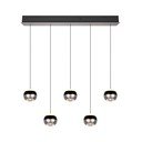 Melna/sudraba krāsas LED piekaramā lampa Orbit – Trio Select