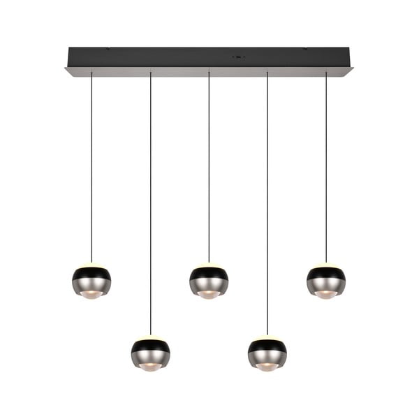 Melna/sudraba krāsas LED piekaramā lampa Orbit – Trio Select-image-1