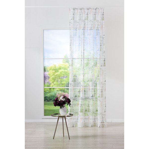 Balts/pelēks dienas aizkars 140x245 cm Tour – Mendola Fabrics-image-1