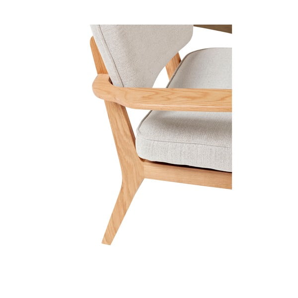 Pelēks atpūtas krēsls ar ozolkoka konstrukciju Hübsch Haze-image-3