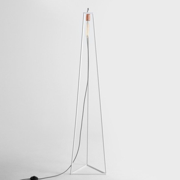 Balta grīdas lampa Pielāgota forma Trimetric-image-1