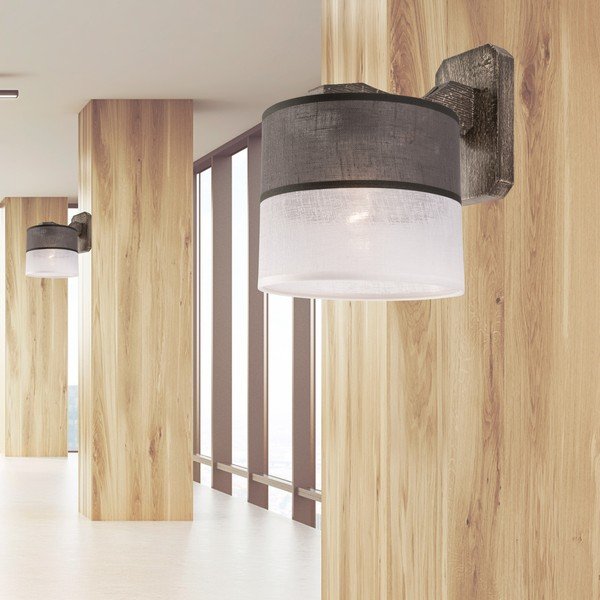 Pelēka sienas lampa ø 16 cm Andrea – LAMKUR-image-2