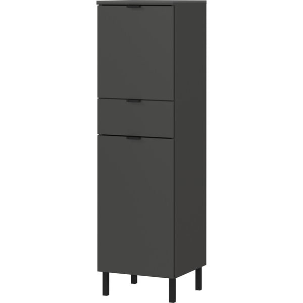 Antracīta pelēks augsts vannas istabas skapis 34x120 cm Arcena – Germania-image-2