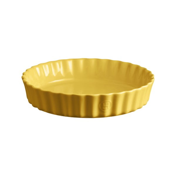 Spilgti dzeltena keramikas kūku veidne Emile Henry, ⌀ 24 cm