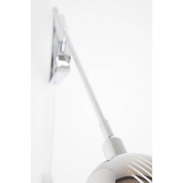 Spīdīgas sudraba krāsas tērauda sienas lampa ar saliekamu konstrukciju ar vadu Lincon – Jotex-image-3