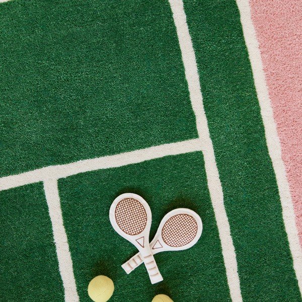Bērnu rotaļu paklājs no vilnas maisījuma 88x150 cm Tennis – OYOY Mini-image-3