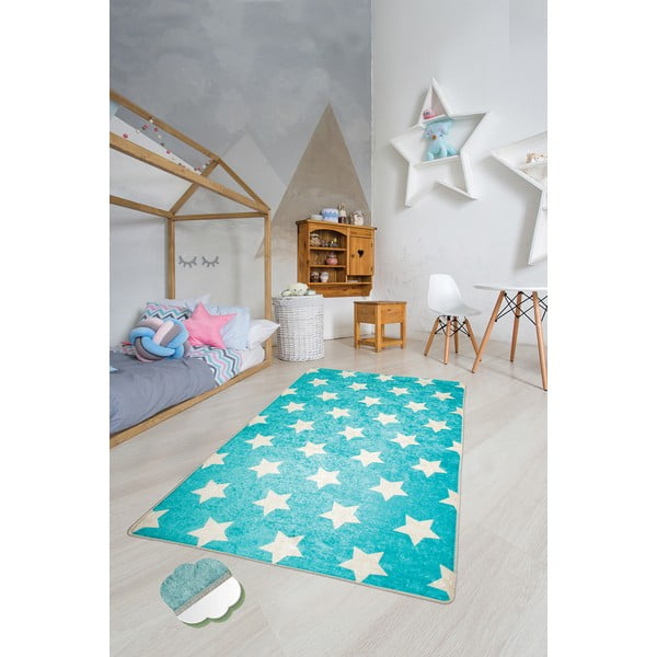 Zils neslīdošs bērnu paklājs Chilai Universe, 140 x 190-image-2